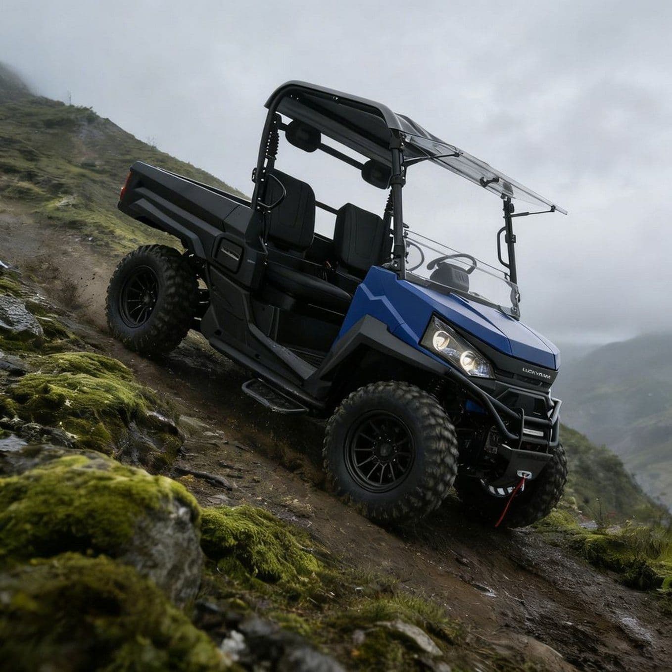 Motore CA da 10 kW 4WD UTV 73,6 V 150 Ah 670 kg Caricamento 400 mm Guado