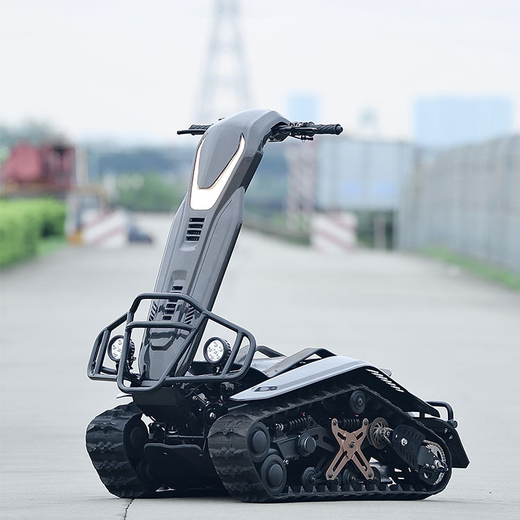 Motoslitta elettrica da 72 V con controllo di scorrimento a doppio cingolo
